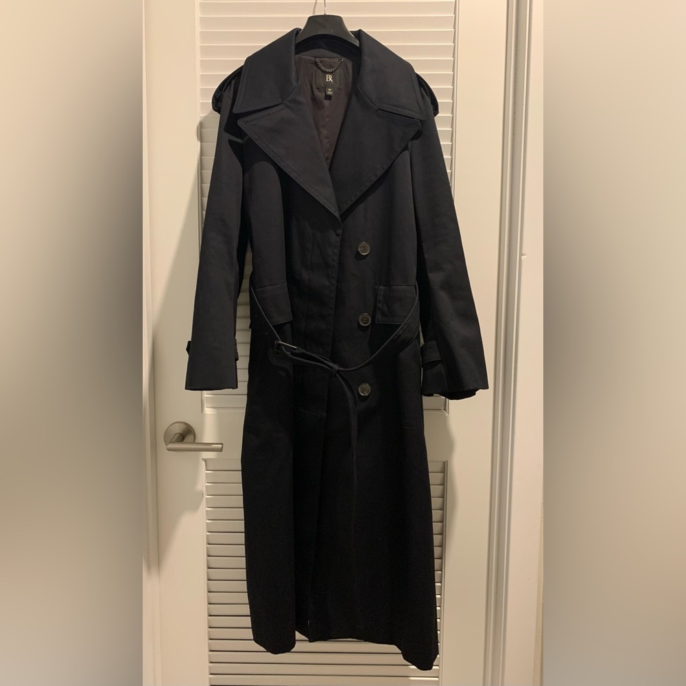 Banana Republic Black Waterproof Trench Coat